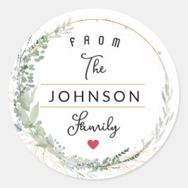 Frohe Weihnachten Runder Aufkleber