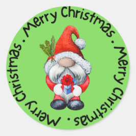 Frohe Weihnachten Runder Aufkleber
