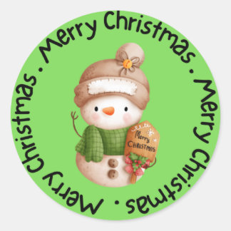 Frohe Weihnachten Runder Aufkleber
