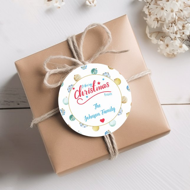 Frohe Weihnachten Runder Aufkleber (Von Creator hochgeladen)