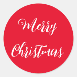 Frohe Weihnachten Runder Aufkleber