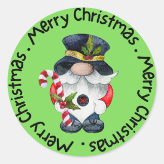 Frohe Weihnachten Runder Aufkleber