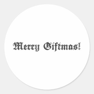Frohe Weihnachten! Runder Aufkleber