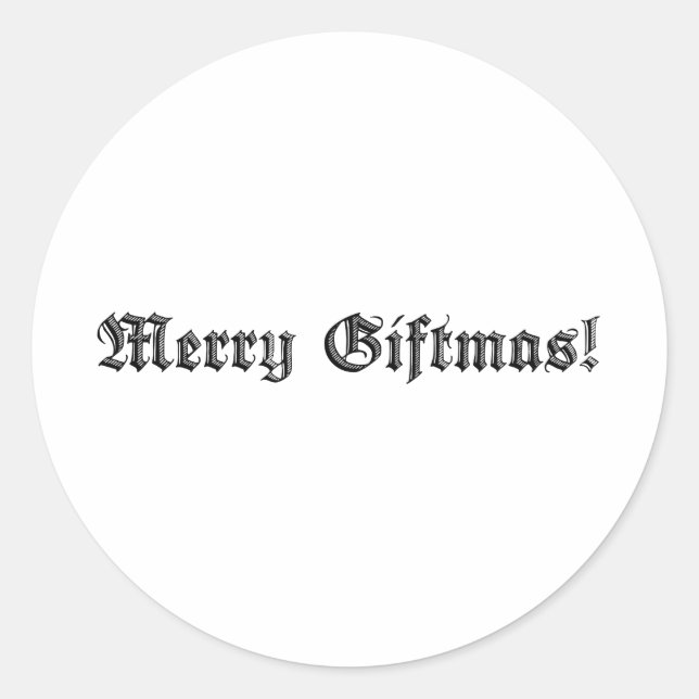 Frohe Weihnachten! Runder Aufkleber (Vorderseite)