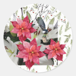 Frohe Weihnachten! Runder Aufkleber