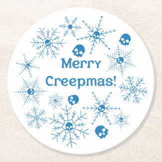 Frohe Weihnachten! Runder Pappuntersetzer