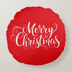 Frohe Weihnachten Rundes Kissen