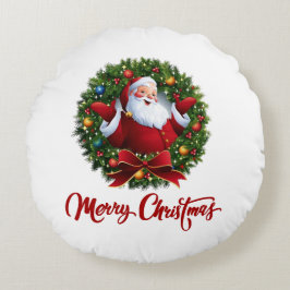 Frohe Weihnachten Rundes Kissen