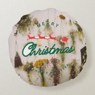 Frohe Weihnachten Rundkissen Rundes Kissen