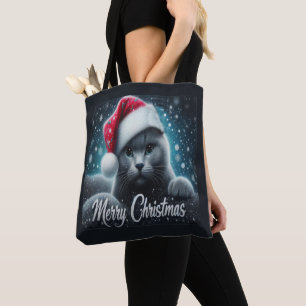 Frohe Weihnachten Russisch blaue Katze, Weihnachts