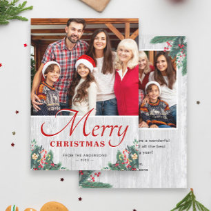 Frohe Weihnachten Rustic Birch Mistletoe 2 Foto