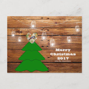 Frohe Weihnachten Rustic Texas Postcard