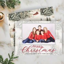 Frohe Weihnachten Rustic Woodland Familie Foto