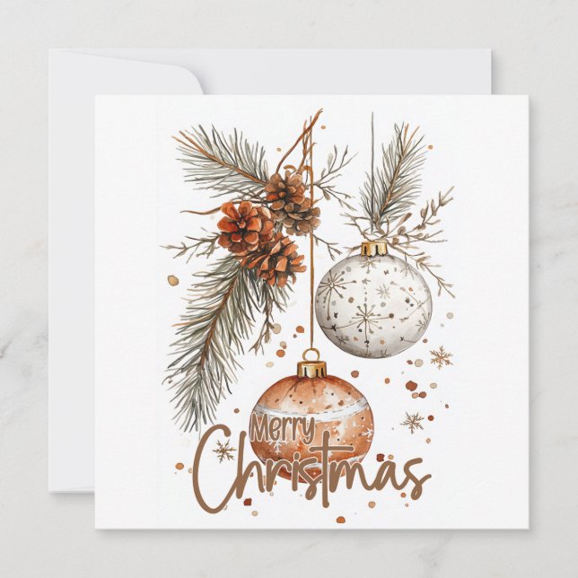 Frohe Weihnachten Rustikale Grüße (Vorderseite)