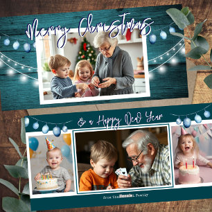 Frohe Weihnachten Rustikale Holzfotos