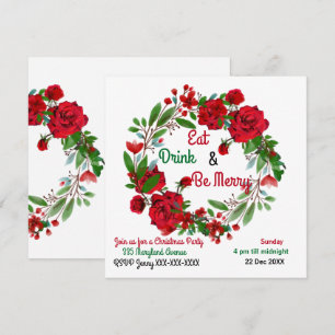 Frohe Weihnachten Rustikale Rose Wasserfarbenreath