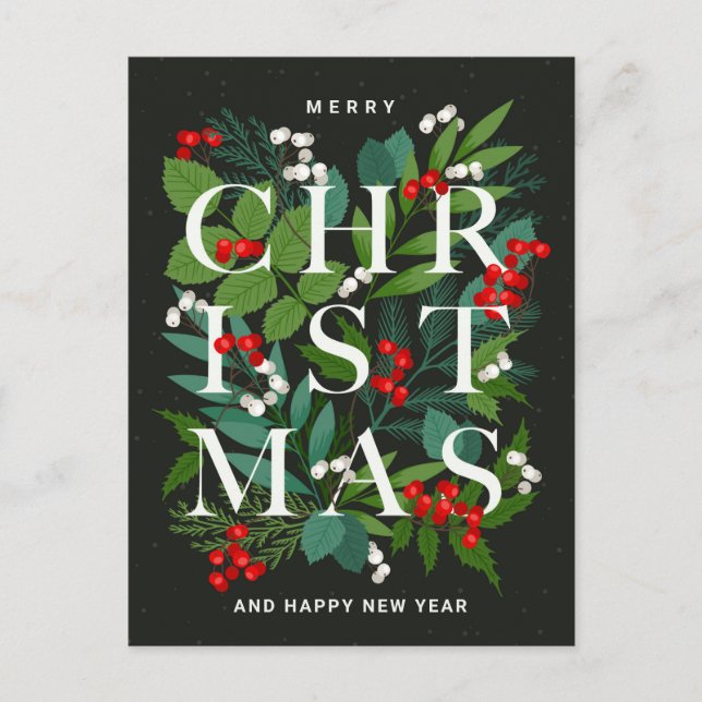 Frohe Weihnachten Rustikale Unternehmensgrüße (Vorderseite)