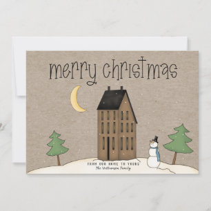 Frohe Weihnachten Rustikale Weihnachtskarte