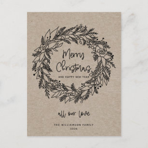 Frohe Weihnachten Rustikaler Weihnachts Kranz Kraf