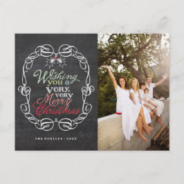 Frohe Weihnachten Rustikales Chalkboard Mistletoes