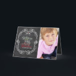 Frohe Weihnachten Rustikales Chalkboard Mistletoes<br><div class="desc">"Wir wünschen Ihnen ein frohes Weihnachtsfest" farbenfrohe Gruß Typografie in einem geschliffenen traditionellen Vintagen Rahmen, rustikale Weihnachtskhalkboard mit Mistletoes Foto Holiday Card. Mit Fett*fa*tin entworfen. Einfach mit eigenen Texten, Fotos oder Bildern anpassen. Für individuelle Anfragen wenden Sie sich bitte direkt an fat*fa*tin. Es gelten benutzerdefinierte Gebühren. www.zazzle.com/fat_fa_tin www.zazzle.com/color_therapy www.zazzle.com/fatfatin_blue_knot www.zazzle.com/fatfatin_red_knot...</div>