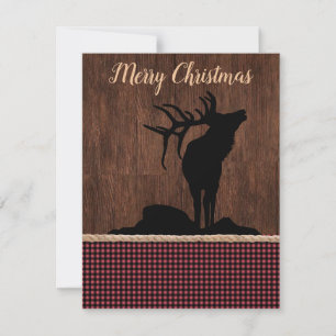 Frohe Weihnachten Rustikales Elk