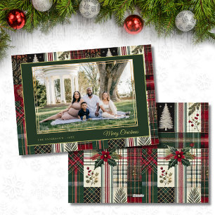 Frohe Weihnachten Rustikales Karo Benutzerfoto