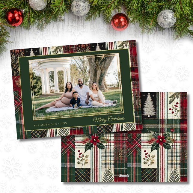 Frohe Weihnachten Rustikales Karo Benutzerfoto  (Von Creator hochgeladen)