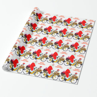 Frohe Weihnachten Sankt und Kinder Geschenkpapier