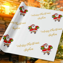 Frohe Weihnachten Santa Benutzerdefinierter Name P
