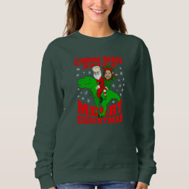 Frohe Weihnachten Santa biden kamala harris dinosa Sweatshirt