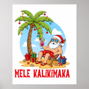 Frohe Weihnachten Santa Christmas Poster