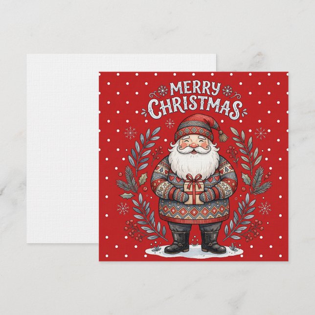 Frohe Weihnachten Santa Claus (Vorne/Hinten)
