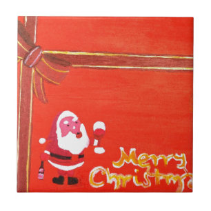 Frohe Weihnachten Santa Claus Fliese