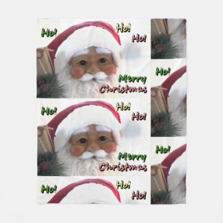 Frohe Weihnachten Santa Clause Fleecedecke