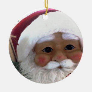 Frohe Weihnachten Santa Clause Keramik Ornament