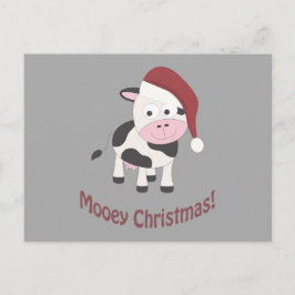 Frohe Weihnachten! Santa Cow Feiertagspostkarte