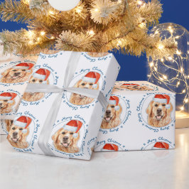 Frohe Weihnachten Santa Dog Golden Retriever Geschenkpapier