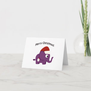 Frohe Weihnachten! Santa Elefant Feiertagskarte