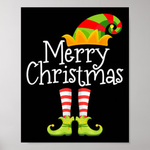 Frohe Weihnachten Santa Elf Squad Reindeer Funny X Poster