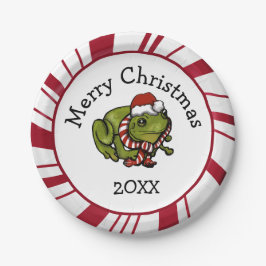 Frohe Weihnachten Santa Frosch Teller