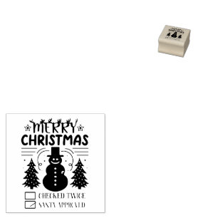 Frohe Weihnachten Santa genehmigtes Weihnachten Gummistempel