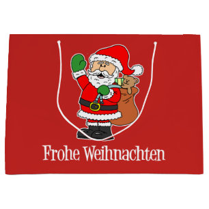 Frohe Weihnachten Santa German Frohe Weihnachten Große Geschenktüte