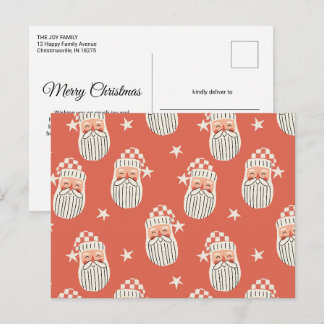 Frohe Weihnachten - Santa Gesicht Kinderzimmer Win Postkarte
