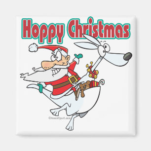 frohe Weihnachten Santa hoppender Känguru Magnet