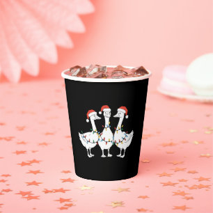 Frohe Weihnachten Santa Hut Enten Feiertag Xmas En Pappbecher