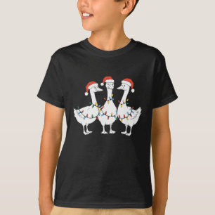 Frohe Weihnachten Santa Hut Enten Feiertag Xmas En T-Shirt