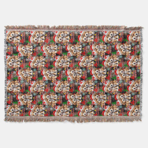 Frohe Weihnachten Santa Hut Hund Welpe Design - Sc Decke