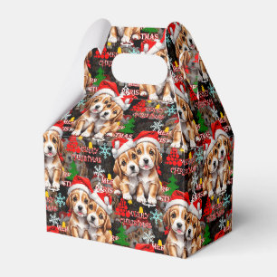 Frohe Weihnachten Santa Hut Hund Welpe Design - Sc Geschenkschachtel