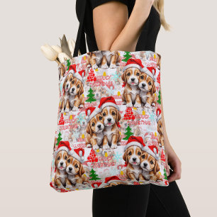 Frohe Weihnachten Santa Hut Hund Welpe Design - We